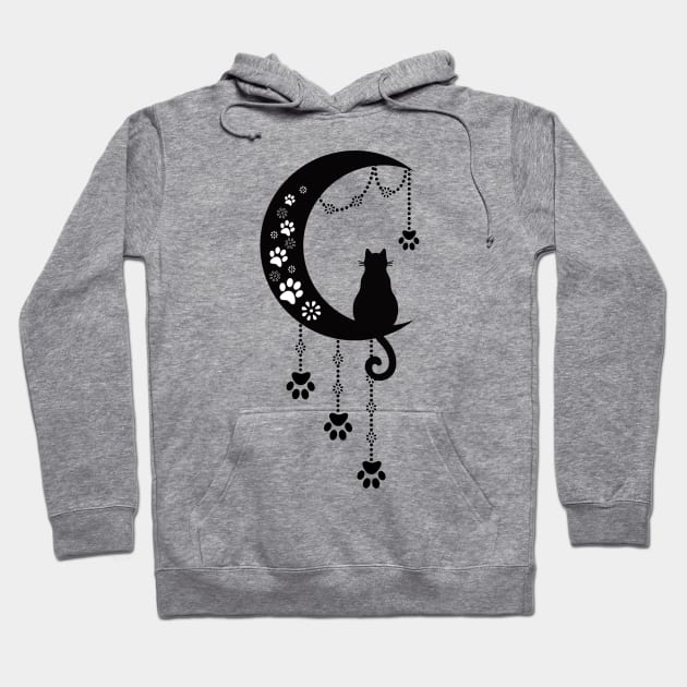 CAT MOON Hoodie by Introvert Home 